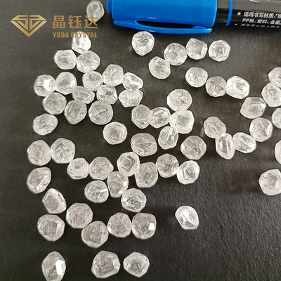 Diamantes ásperos sin cortar crecidos laboratorio de la claridad de la piedra HPHT VVS de los diamantes de la forma redonda