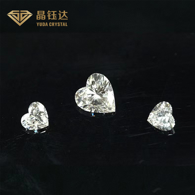 Forma modificada para requisitos particulares del corazón blanca CONTRA Diamond Polished For Lover Gifts crecido laboratorio real