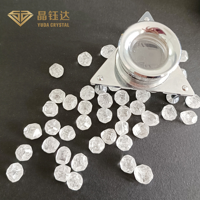 Diamante de cristal único de 4-15 quilates EFG VVS VS HPHT para material de joyería artificial